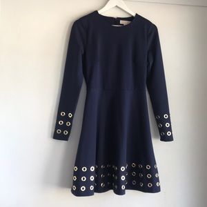 Michael Michael Kors Navy Blue Grommet dress